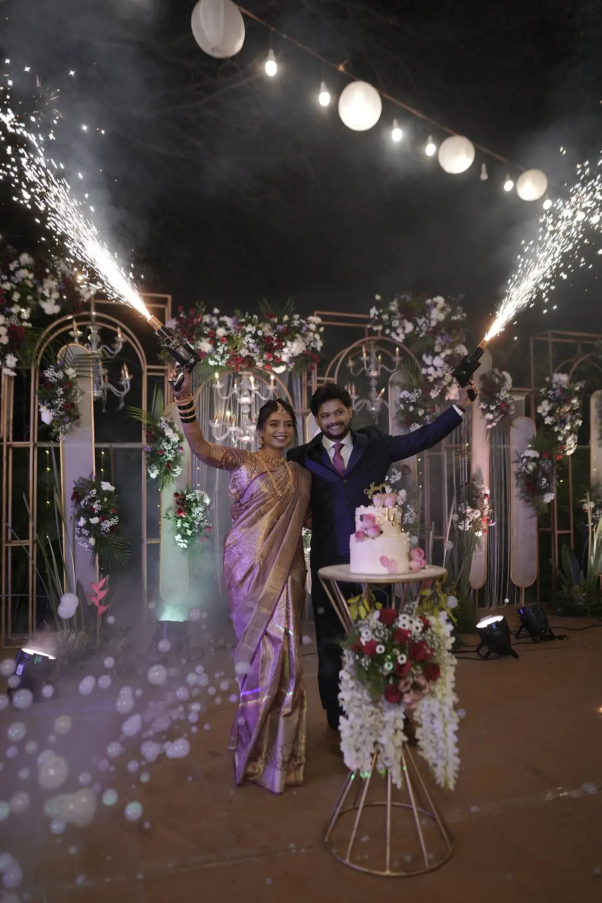 Arun & Shivani on their wedding day