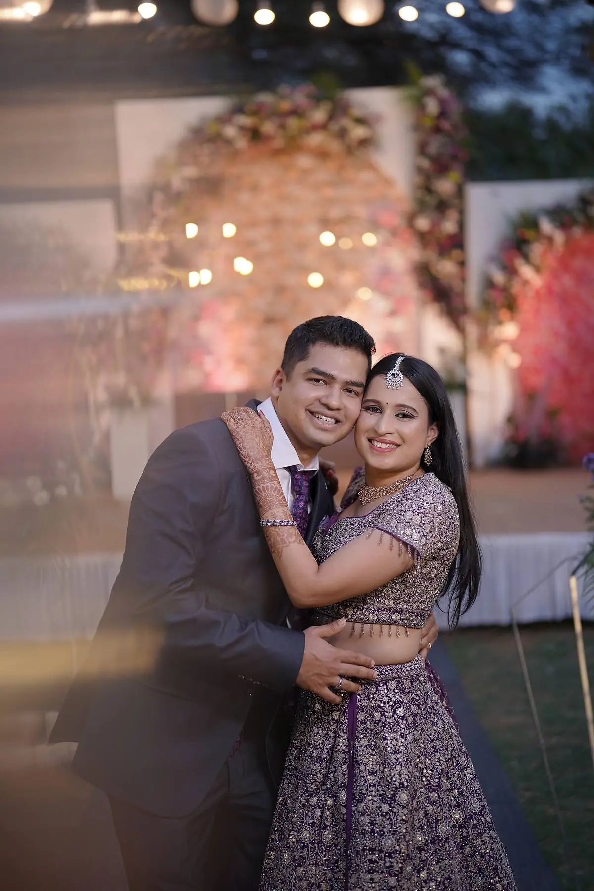 Mr and Mrs.Aditya on their wedding day